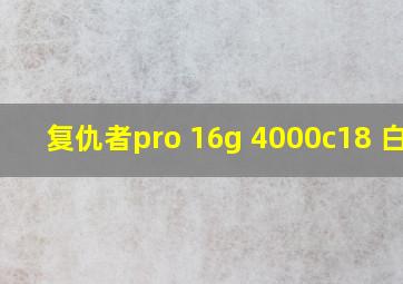 复仇者pro 16g 4000c18 白色